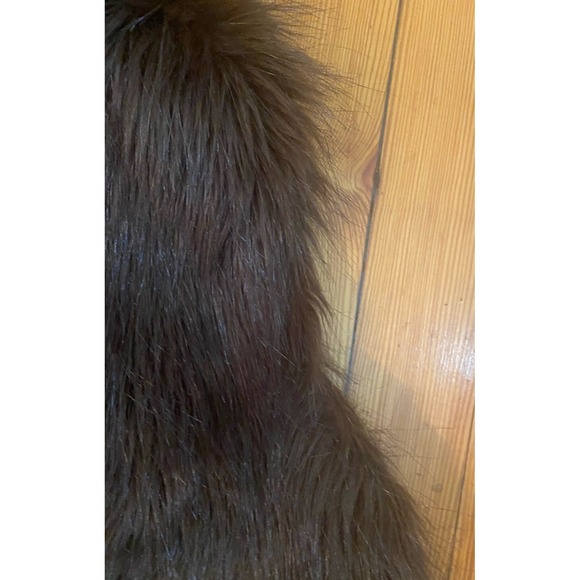 Willi Smith Faux Fur Vest Size M Brown Mob Wife Glam Goth Whimsigoth - Picture 2 of 6